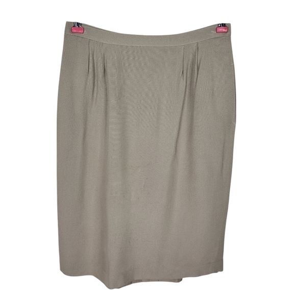 Le Suit Petite Skirt Suit Size 12P Tan Pink White Check Short Sleeve Blazer - Picture 6 of 10